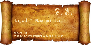 Hajdú Maximilla névjegykártya